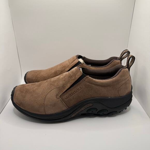 Merrell Men’s Jungle Moc Dark Earth Brown Suede Leather‎ Shoe Boot- Size 12